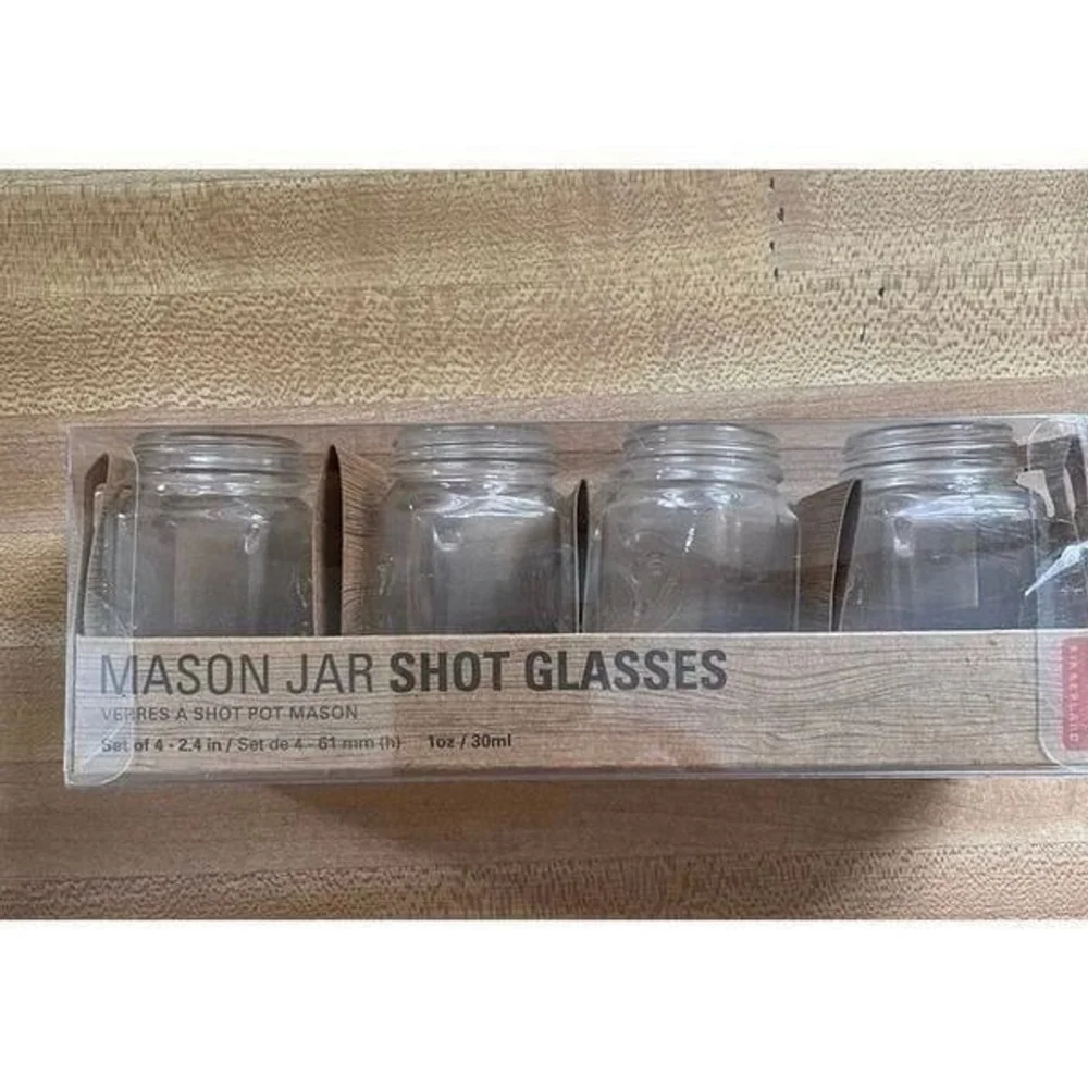Kikkerland Mason Jar Shot Glasses NIB